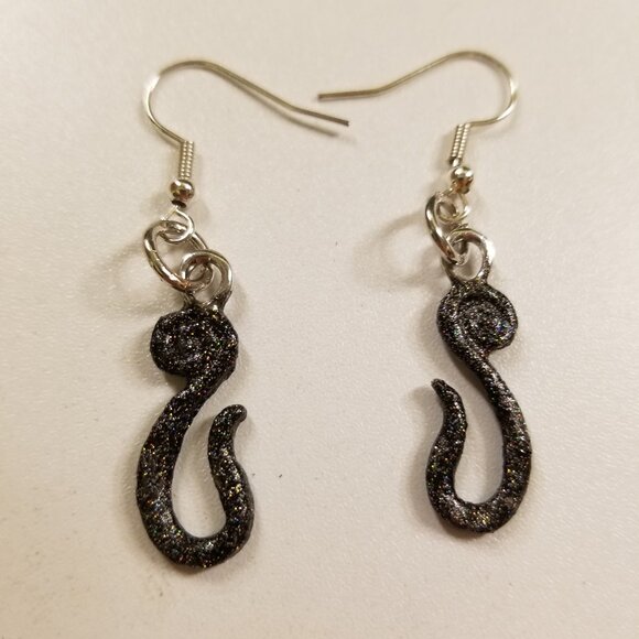 Item Update: Marilyn "Madam" DeVille Inspired Black Spiral Earring Pair(s) - Picture 2 of 2